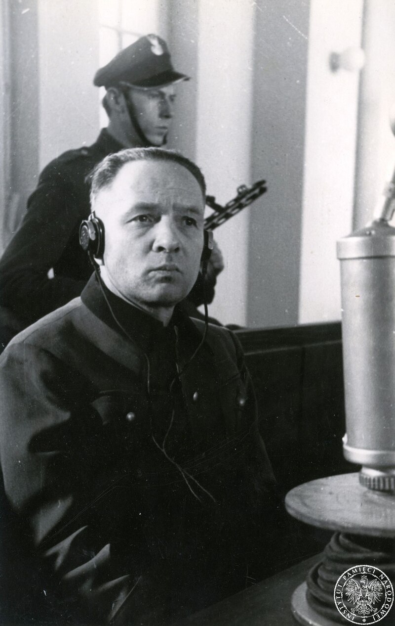 Rudolf Höss, SS commandant of Auschwitz during his trial in Warsaw, 1947